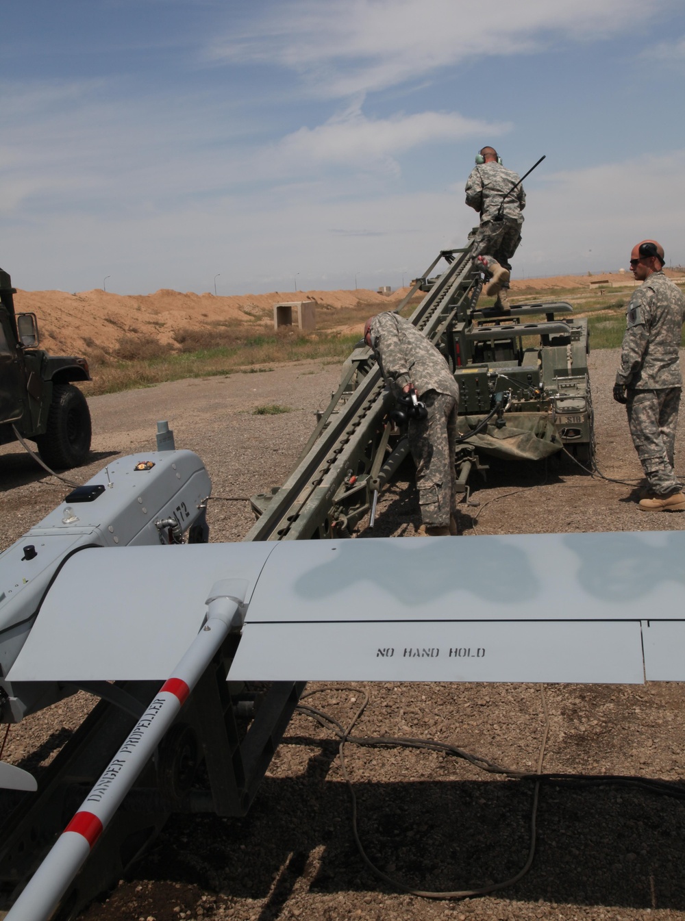 RQ-7B UAV Assembly at COS Warrrior