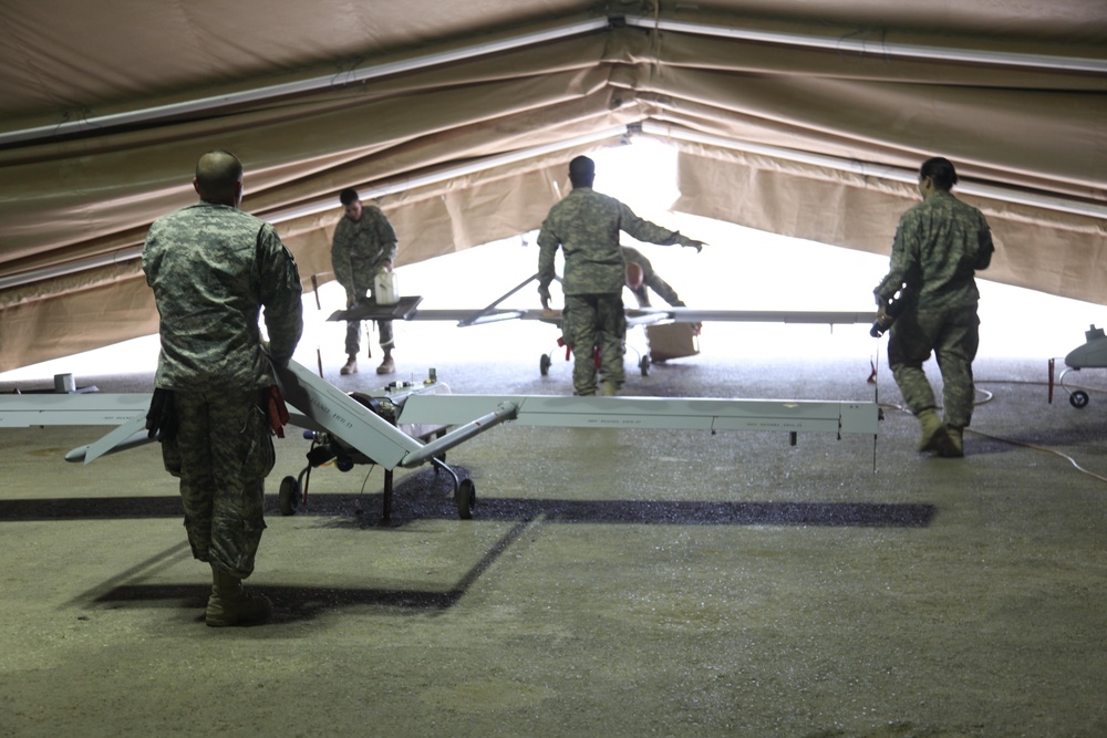 RQ-7B UAV Assembly at COS Warrrior