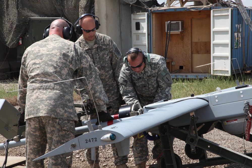 RQ-7B UAV Assembly at COS Warrrior