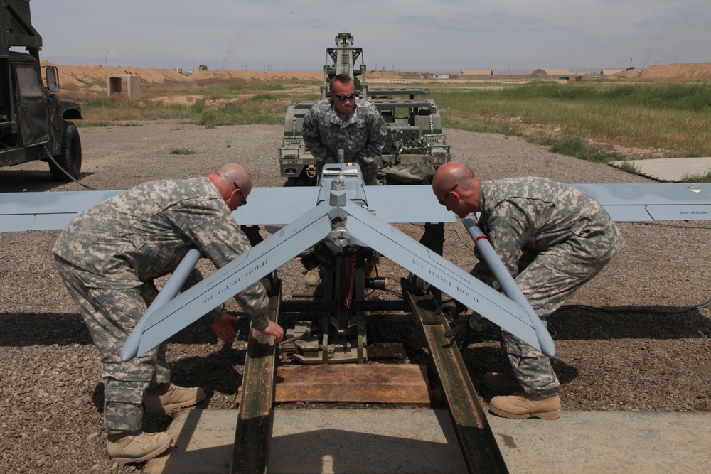 RQ-7B UAV Assembly at COS Warrrior