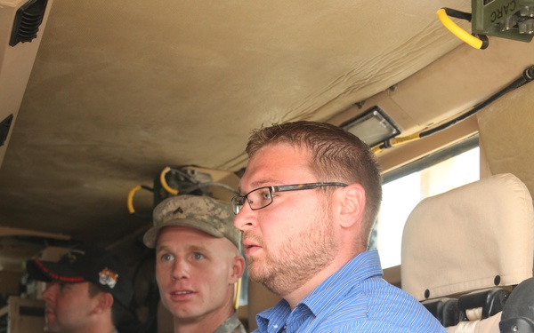 Command and Control on the Move vehicle at COS Kalsu