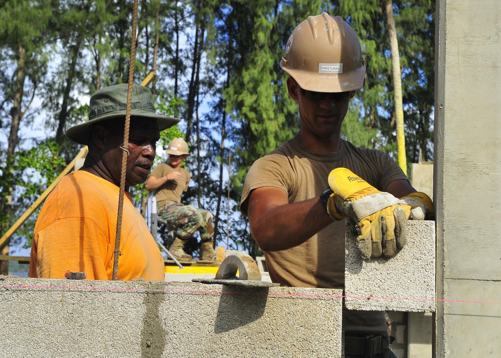 U.S. Navy Seabees Building New Schools In Espirtu Santo