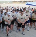 Going bald for UK cancer research at Kandahar Airfield, Afghanistan