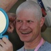 Going bald for UK cancer research at Kandahar Airfield, Afghanistan