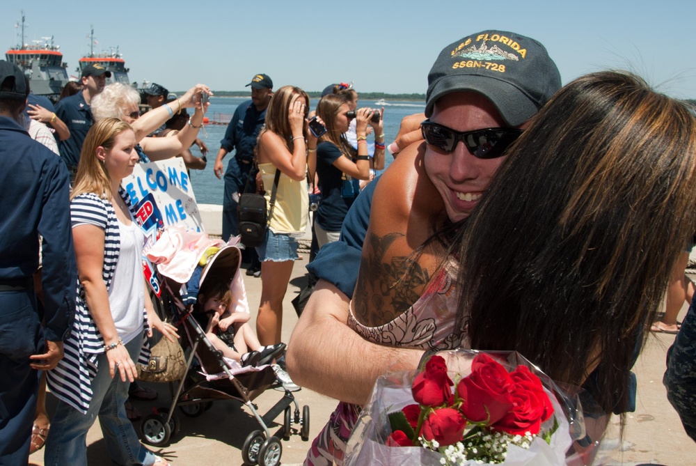 USS Florida Arrives at  Naval Submarine Base Kings Bay