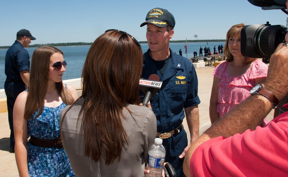 USS Florida Arrives at  Naval Submarine Base Kings Bay