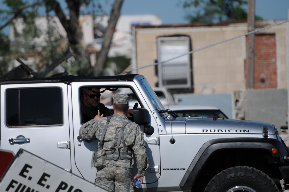 Civilian turned away by guardsman