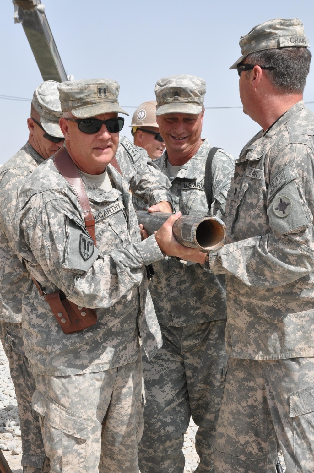 JSC-A Members Construct New Flagpole at Kandahar Airfield