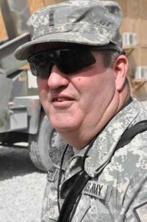 JSC-A Members Construct New Flagpole at Kandahar Airfield