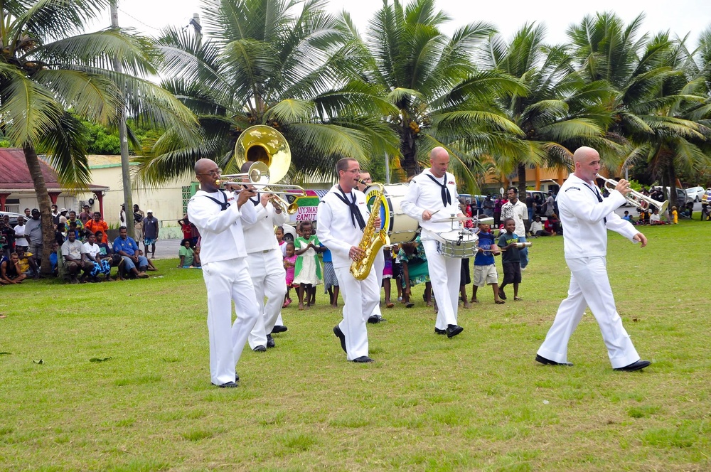 Sailors visit South Pacific islands