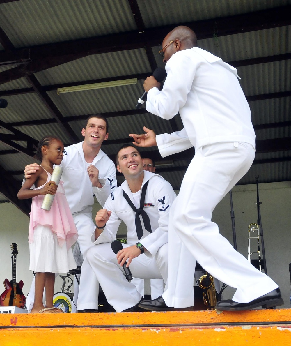 Sailors visit South Pacific islands