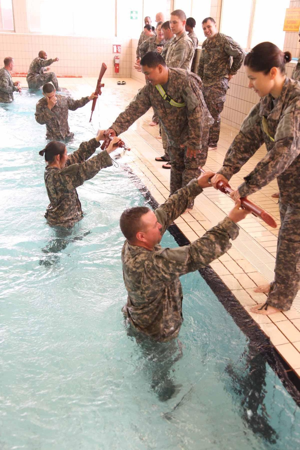 703rd BSB soldiers practice water survival