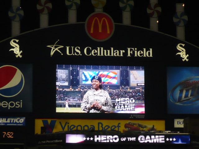 DNP - Master Sgt. Marcia Triggs recognized at Chicago White Sox Game