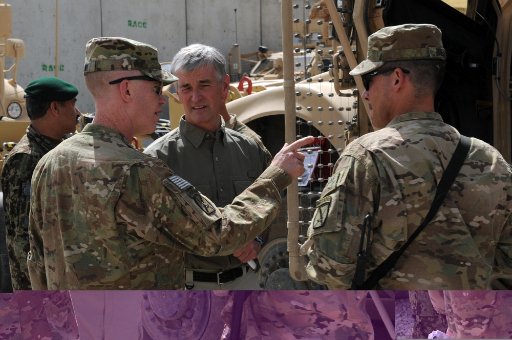 Secretary of the Army John McHugh visits soldiers