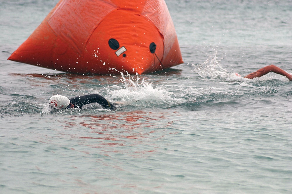 Teen beats all competitors at Courtney Triathlon