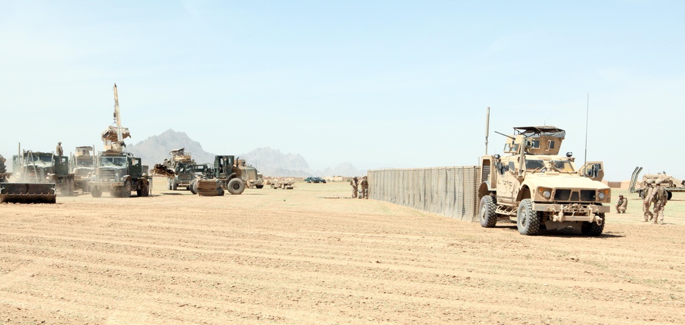 Marines, Afghan police build base to secure roads