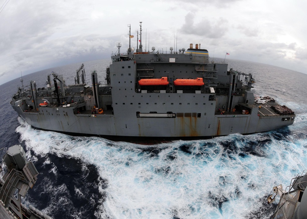 USS Ronald Reagan replenishment at sea