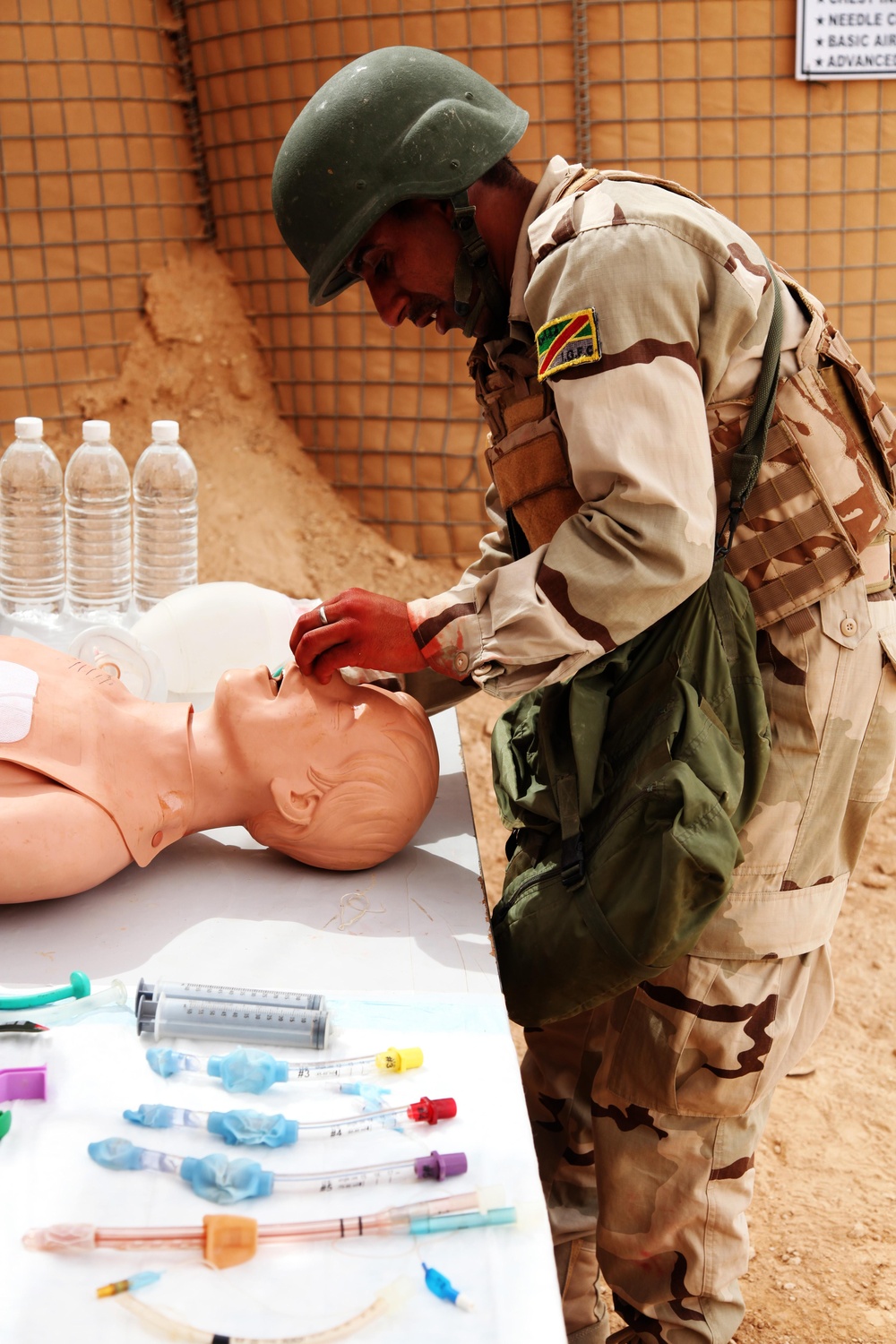 Iraqi army soldiers endure physical and combat training