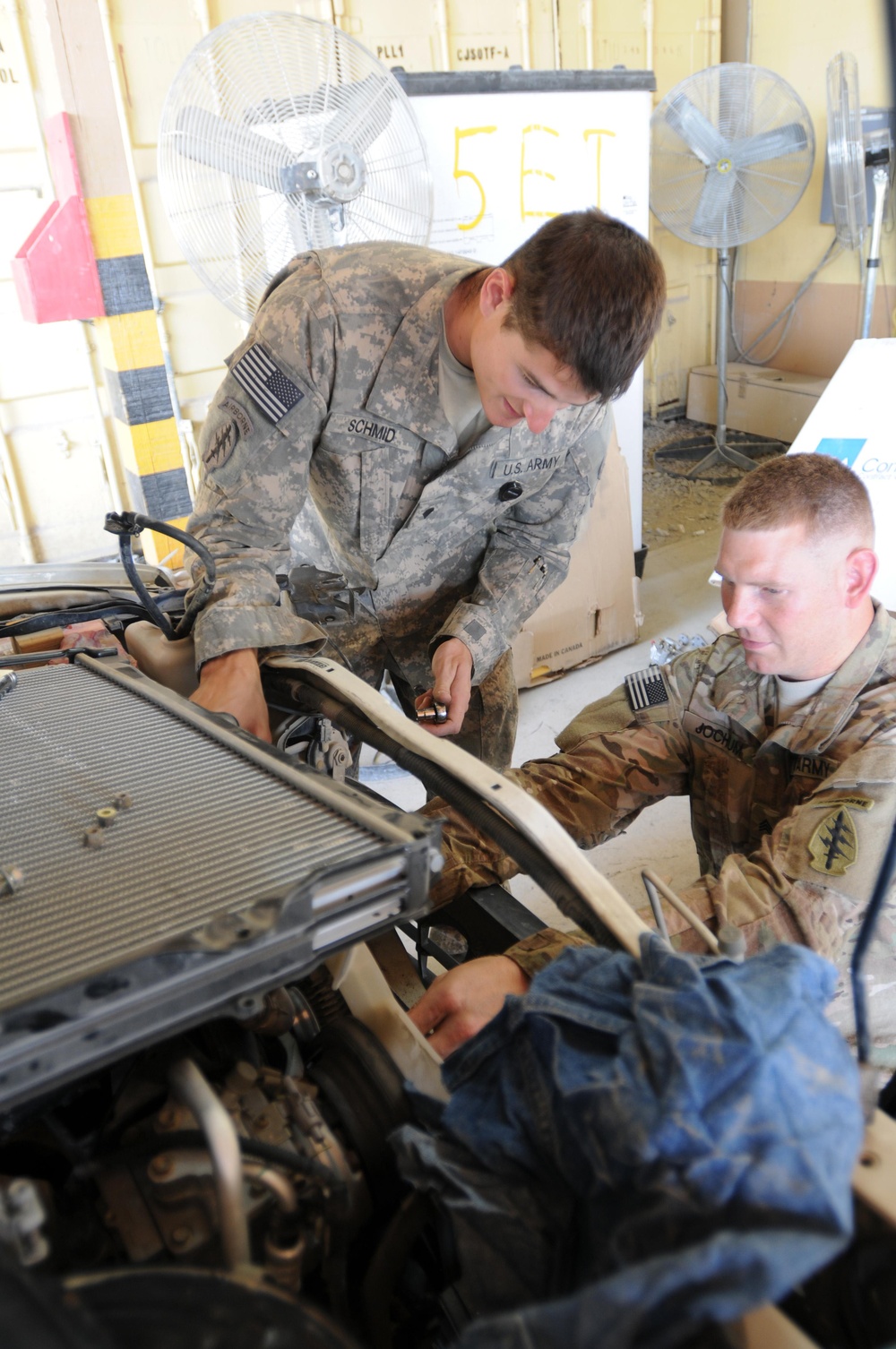 Soldiers get greasy on Camp Montrond