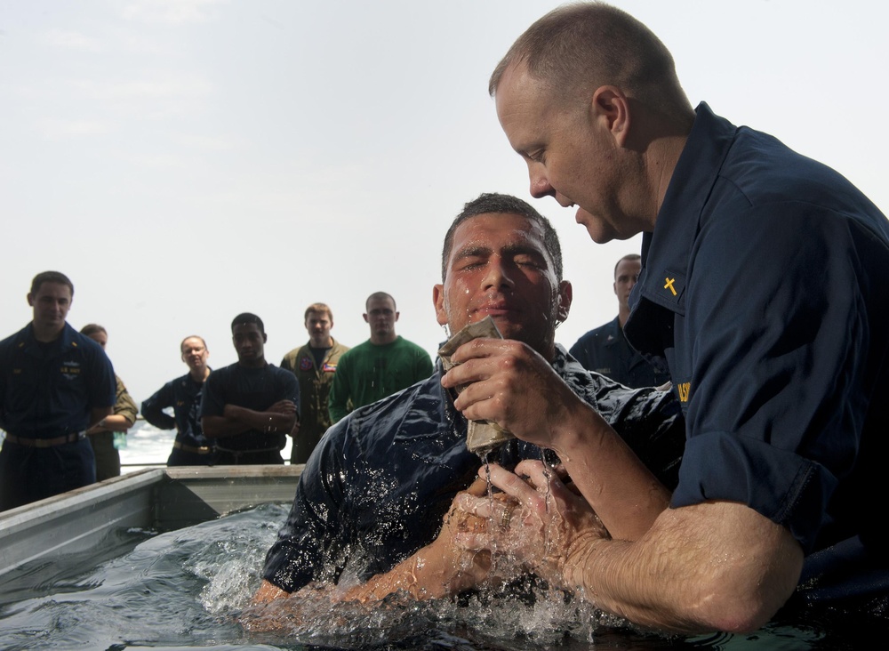 Carl Vinson baptism