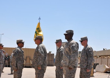 ‘Cobra’ Company conducts a change of responsibility ceremony at Joint Security Station Muthana, Iraq