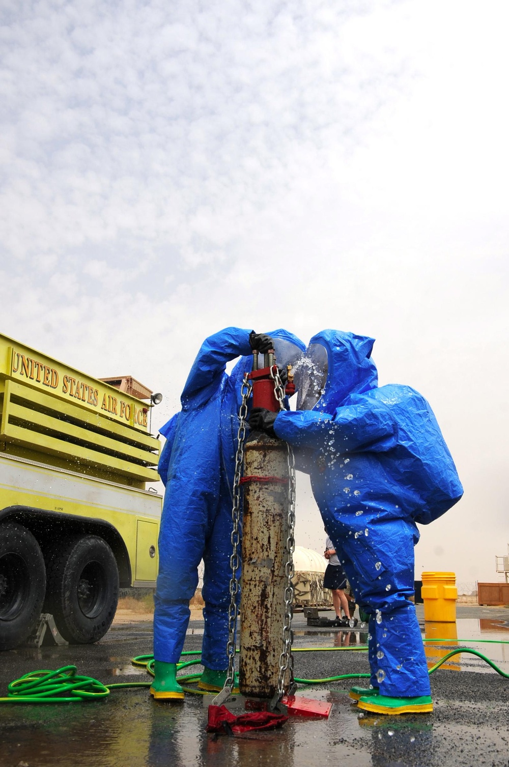 Deployed 386th firefighters train to survive