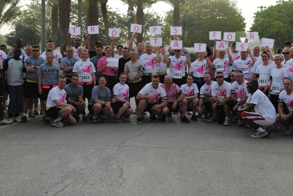 Soldiers run for cure