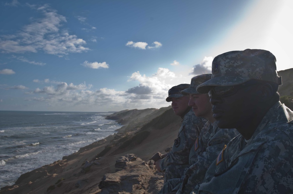 Soldiers rest between missions