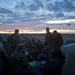 Service members enjoy a game cards