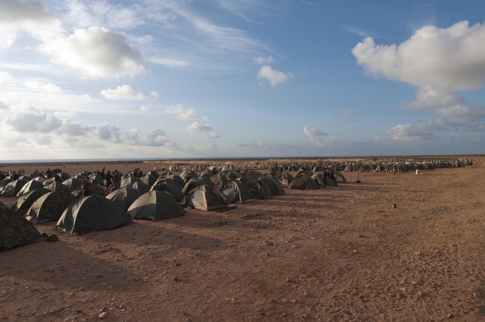 Joint Logistics Over The Shore force sets up base