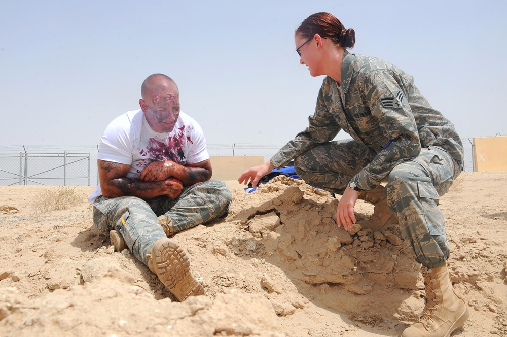 Base exercise keeps deployed 386th Airmen focused