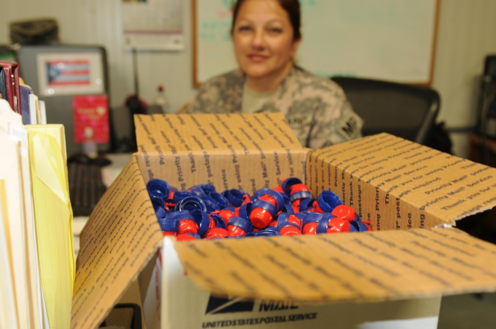 JTF Troops fight cancer through recycling