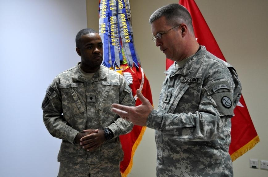 West Virginia TAG Visits 201st soldiers in Kuwait