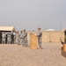 'Ace' Company conducts a change of responsibility ceremony at Camp Liberty, Iraq