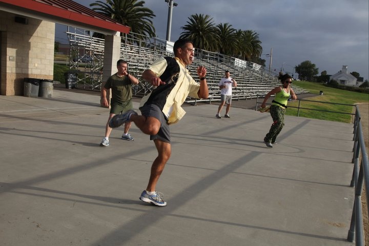 Disbursing Marines dance for fitness