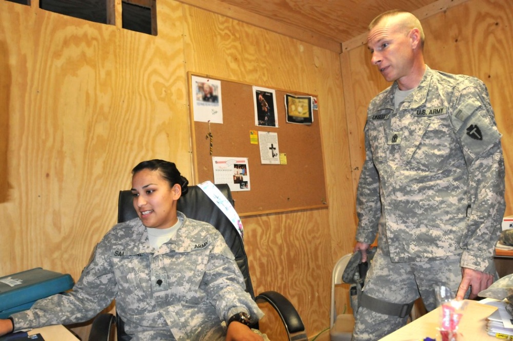 Youth is no barrier: executive assistant helps keep battalion running