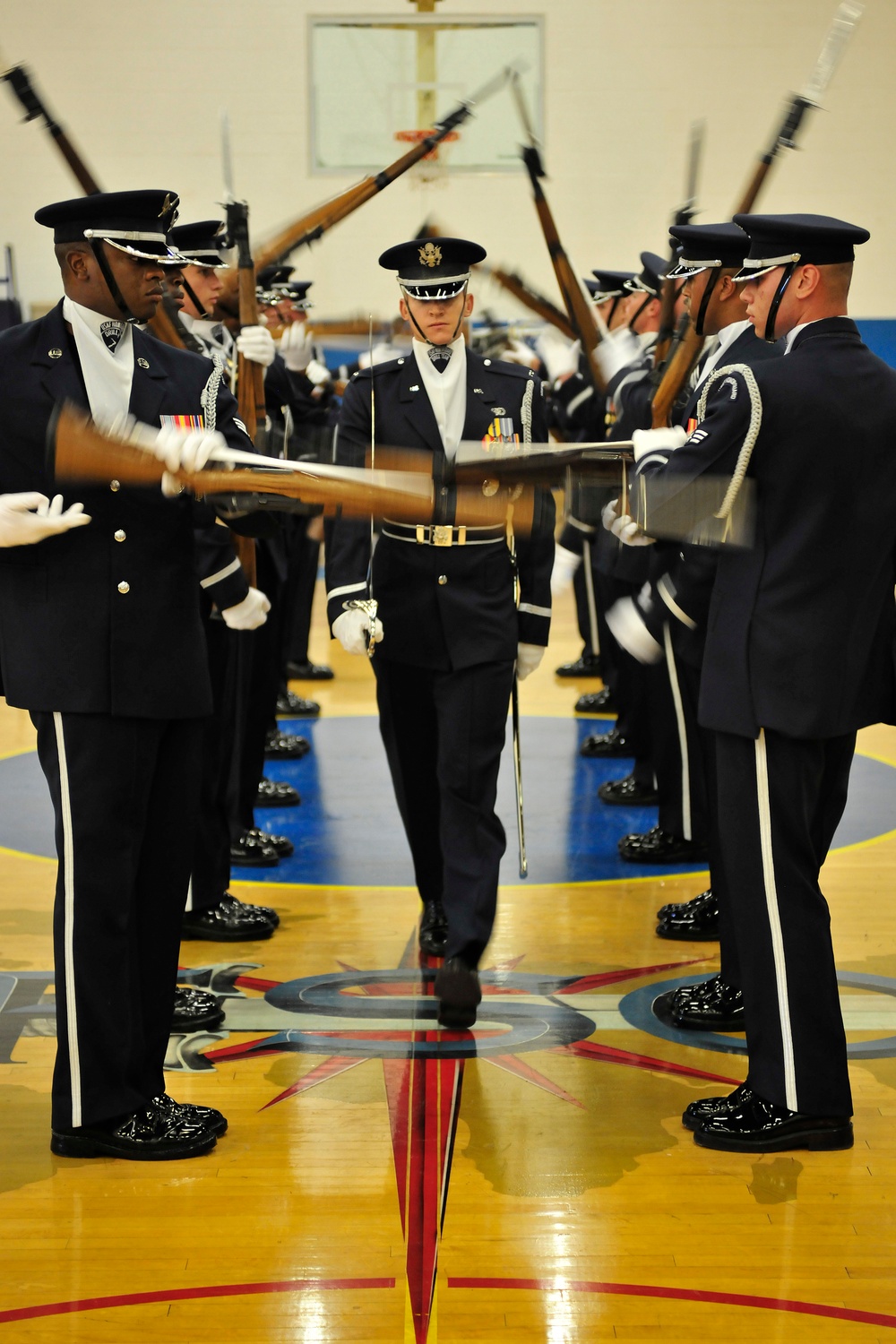 U.S. Air Force Honor Guard Drill Team visits Cannon AFB