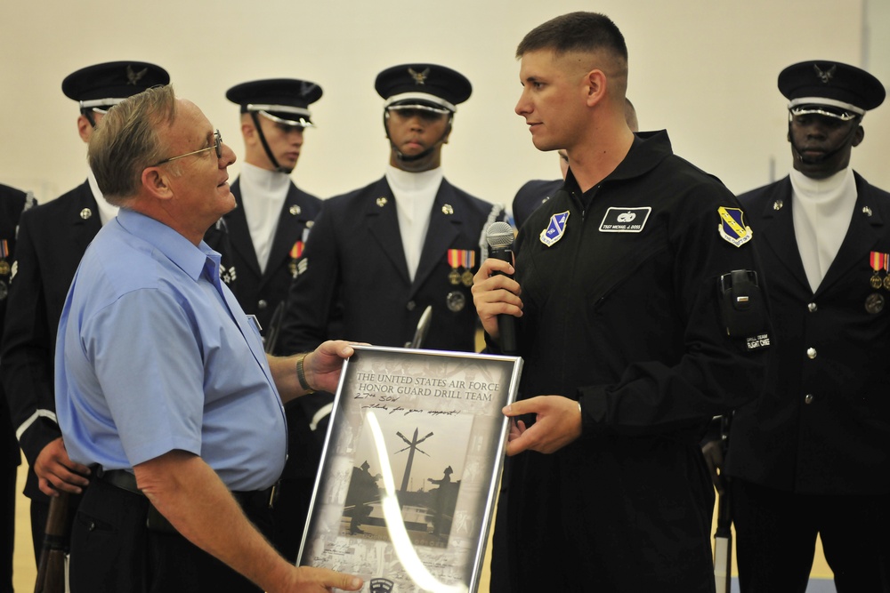 US Air Force Honor Guard Drill Team visits Cannon AFB