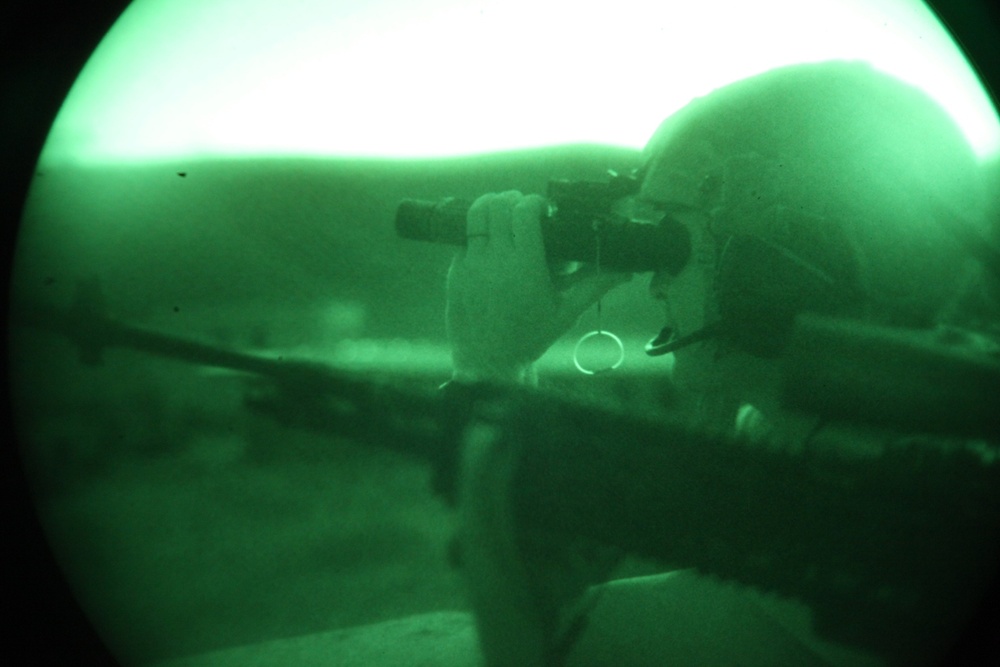 Troop B provides security through the night