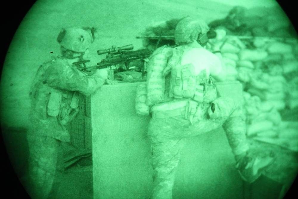 Troop B provides security through the night
