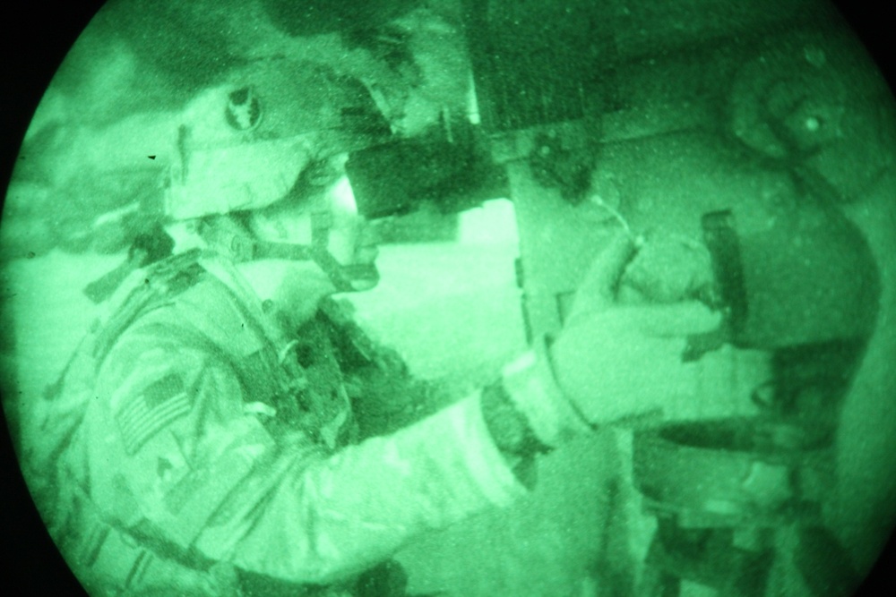 Troop B provides security through the night