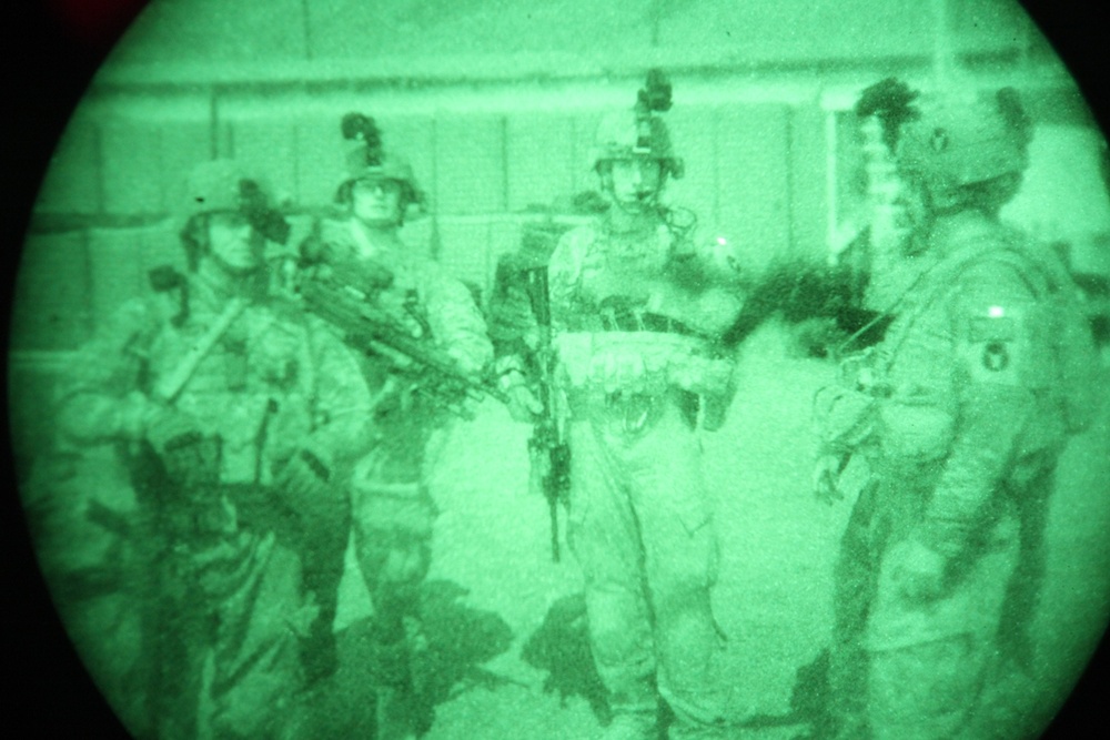 Troop B provides security through the night