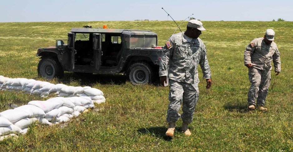 Louisiana Guard engineers inspect levees in East Carroll