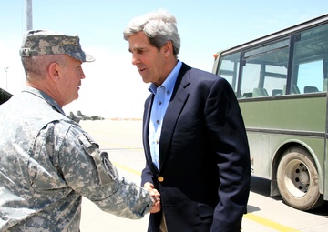 US Senator John F. Kerry visits Afghanistan