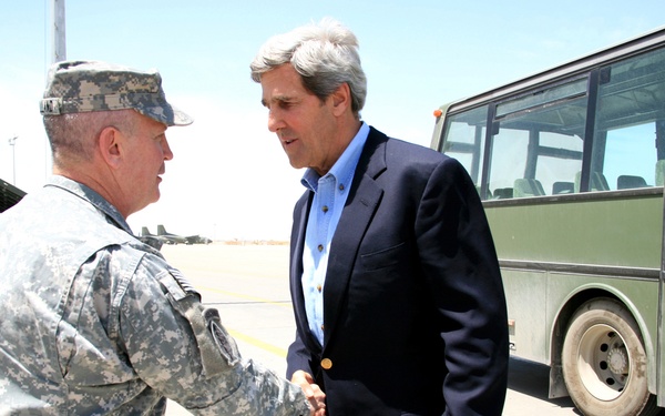 US Senator John F. Kerry visits Afghanistan