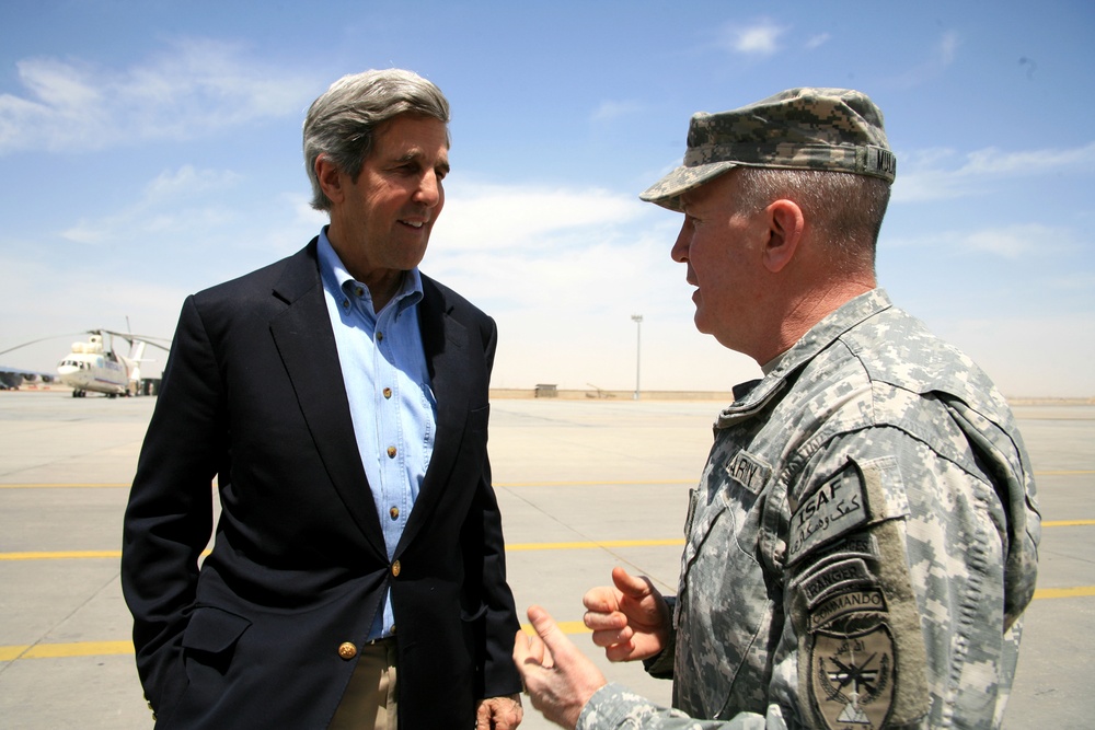 US Senator John F. Kerry visits Afghanistan