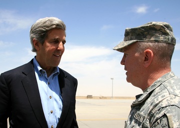 US Senator John F. Kerry visits Afghanistan