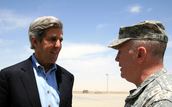 US Senator John F. Kerry visits Afghanistan