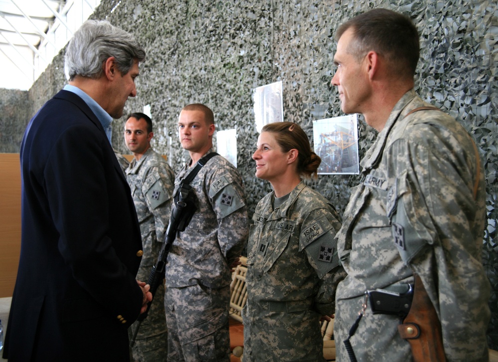 US Senator John F. Kerry visits Afghanistan