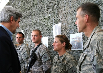 US Senator John F. Kerry visits Afghanistan